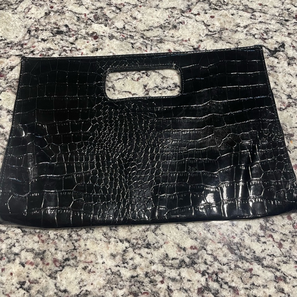 Black clutch bag